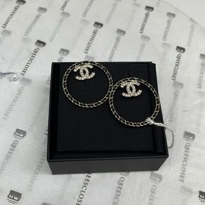 Chanel Braided Circle Earrings